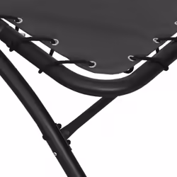 vidaXL Sun Lounger Sun Bed Day Bed Sunlounger with Canopy Fabric and Steel - dark grey - Additional view 4