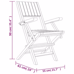 VidaXL 362760 outdoor chair Terrace Teak - Additional view 8