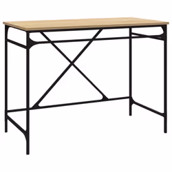 vidaXL Desk Office Computer Desk Writing Desk Table Engineered Wood and Iron - sonoma oak