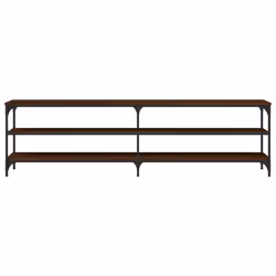 vidaXL TV Cabinet TV Stand TV Unit Media Cabinet Engineered Wood and Metal - brown oak - Additional view 4
