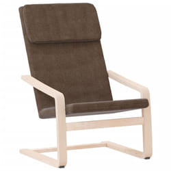 vidaXL Relaxing Chair Armchair Lounge Chair Sofa Office Seating Chair Fabric - dark brown