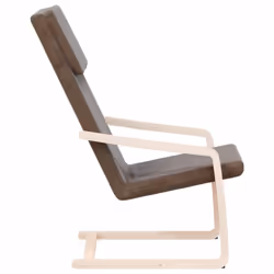 vidaXL Relaxing Chair Armchair Lounge Chair Sofa Office Seating Chair Fabric - dark brown - Additional view 4