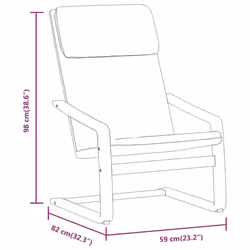 vidaXL Relaxing Chair Armchair Lounge Chair Sofa Office Seating Chair Fabric - dark brown - Additional view 8