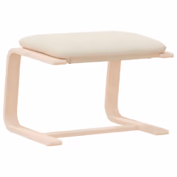 vidaXL Footstool Footrest Ottoman Stool Living Room Seat Foot Rest Fabric - cream