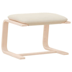 vidaXL Footstool Footrest Ottoman Stool Living Room Seat Foot Rest Fabric - cream