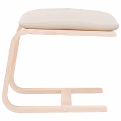 vidaXL Footstool Footrest Ottoman Stool Living Room Seat Foot Rest Fabric - cream - Additional view 4