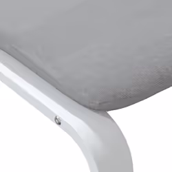 vidaXL Footstool Footrest Ottoman Stool Living Room Seat Foot Rest Fabric - light grey and white - Additional view 6
