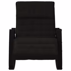 vidaXL Rocking Chair Lounge Chair Accent Chair Rocker Armchair Black Fabric