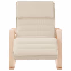 vidaXL Rocking Chair Fabric Lounge Seating Lounge Armchair Cream/Light Grey - cream