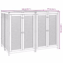vidaXL Garden Storage Box Outdoor Storage Box Tool Chest Solid Wood Acacia - 140 x 87 x 104 cm