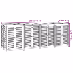 vidaXL Garden Storage Box Outdoor Storage Box Tool Chest Solid Wood Acacia - 280 x 87 x 104 cm