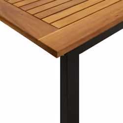 vidaXL Garden Dining Set Outdoor Table and Chairs Solid Wood Acacia and Metal - 200 cm table length/ 6 piece - Additional view 6