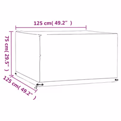 vidaXL Garden Furniture Cover Outdoor Furniture Covers 2 pcs 8 Eyelets Square - Additional view 5