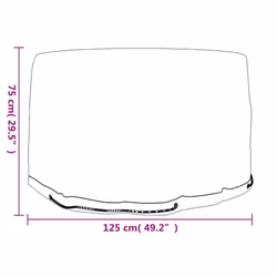 vidaXL Garden Furniture Covers Outdoor Furniture Sofa Cover 6 Eyelets Round - 125 x 75 cm/ 2 pcs - Additional view 2