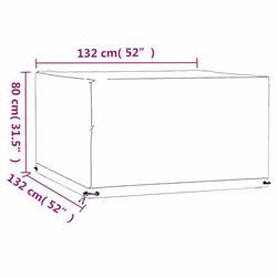 vidaXL Garden Furniture Cover Outdoor Furniture Covers 2 pcs 8 Eyelets Square