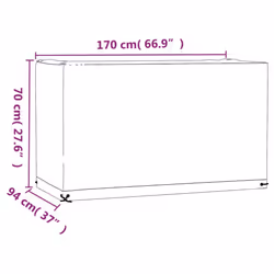 vidaXL Garden Furniture Covers Patio Set Cover 2 pcs 8 Eyelets Rectangular - Additional view 4