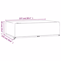 vidaXL Garden Furniture Covers Patio Set Cover 2 pcs 12 Eyelets Rectangular - Additional view 10