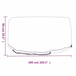 vidaXL Garden Furniture Covers Outdoor Furniture Sofa Cover 6 Eyelets Round - 260 x 90 cm/ 2 pcs - Additional view 4