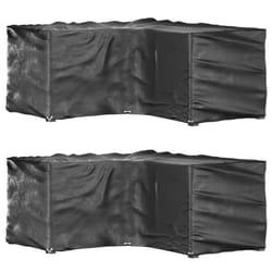 vidaXL L-Shaped Garden Furniture Covers Outdoor Furniture Cover 16 Eyelets - 185 x 185 x 90 cm/ 2 pcs