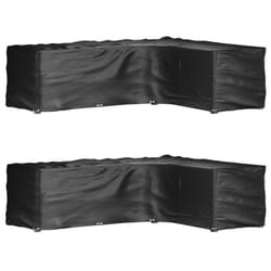 vidaXL L-Shaped Garden Furniture Covers Outdoor Furniture Cover 16 Eyelets - 285 x 220 x 80 cm/ 2 pcs