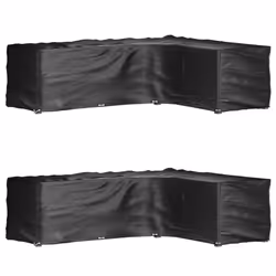 vidaXL L-Shaped Garden Furniture Covers Outdoor Furniture Cover 16 Eyelets - 260 x 210 x 80 cm/ 2 pcs