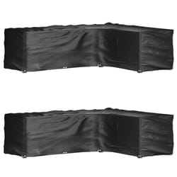 vidaXL L-Shaped Garden Furniture Covers Outdoor Furniture Cover 16 Eyelets - 260 x 210 x 80 cm/ 2 pcs