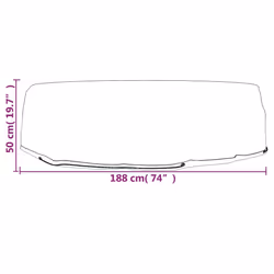 vidaXL Island Lounge Covers Outdoor Furniture Cover Sofa Cover 8 Eyelets Round - 188 x 50 cm/ 2 pcs - Additional view 7