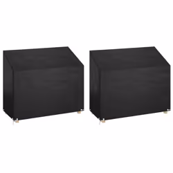 vidaXL Garden Bench Covers Patio Furniture Cover 2 pcs 8 Eyelets Polyethylene