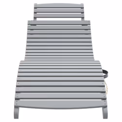 vidaXL Sun Loungers 2 pcs Sun Bed Day Bed Lounge Bed Grey Solid Wood Acacia - Additional view 4