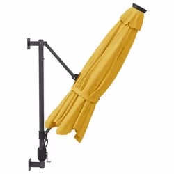 vidaXL Wall-mounted Parasol Umbrella Garden Sun Shade Sun Shelter with LEDs - yellow - Additional view 4