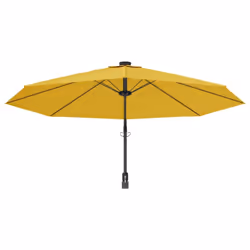 vidaXL Wall-mounted Parasol Umbrella Garden Sun Shade Sun Shelter with LEDs - yellow - Additional view 5