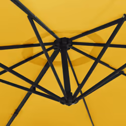 vidaXL Wall-mounted Parasol Umbrella Garden Sun Shade Sun Shelter with LEDs - yellow - Additional view 7