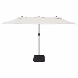 vidaXL Double-Head Parasol Garden Umbrella Patio Sun Shade Outdoor Umbrella - white - Additional view 2