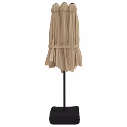 vidaXL Double-Head Parasol Garden Umbrella Patio Sun Shade Outdoor Umbrella - taupe - Additional view 4