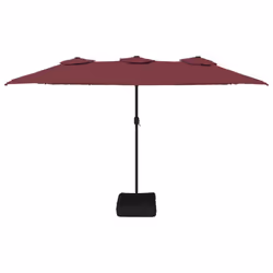 vidaXL Double-Head Parasol Garden Umbrella Patio Sun Shade Outdoor Umbrella - red - Additional view 2