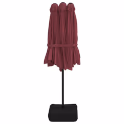 vidaXL Double-Head Parasol Garden Umbrella Patio Sun Shade Outdoor Umbrella - red - Additional view 4