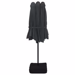 vidaXL Double-Head Parasol Garden Umbrella Patio Sun Shade Outdoor Umbrella - black - Additional view 4