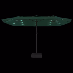 vidaXL Double-Head Parasol Garden Umbrella with LEDs Sun Umbrella Anthracite - green - Additional view 5