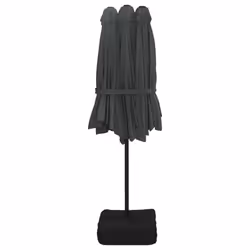 vidaXL Double-Head Parasol Garden Umbrella with LEDs Sun Umbrella Anthracite - anthracite - Additional view 5