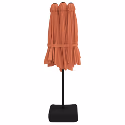 vidaXL Double-Head Parasol Garden Umbrella with LEDs Sun Umbrella Anthracite - terracotta - Additional view 6