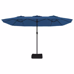 vidaXL Double-Head Parasol Garden Umbrella with LEDs Sun Umbrella Anthracite - blue - Additional view 3