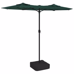 vidaXL Double-Head Parasol Garden Umbrella Outdoor Sun Shading Pool Umbrella - green