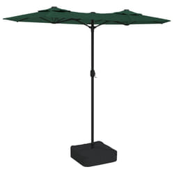 vidaXL Double-Head Parasol Garden Umbrella Outdoor Sun Shading Pool Umbrella - green