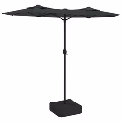 vidaXL Double-Head Parasol Garden Umbrella Outdoor Sun Shading Pool Umbrella - anthracite