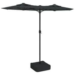 vidaXL Double-Head Parasol Garden Umbrella Outdoor Sun Shading Pool Umbrella - anthracite