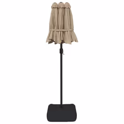 vidaXL Double-Head Parasol Garden Umbrella Outdoor Sun Shading Pool Umbrella - taupe - Additional view 4