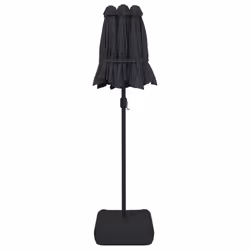 vidaXL Double-Head Parasol Garden Umbrella Outdoor Sun Shading Pool Umbrella - black - Additional view 4