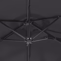 vidaXL Double-Head Parasol Garden Umbrella Outdoor Sun Shading Pool Umbrella - black - Additional view 5