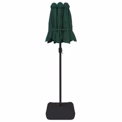 vidaXL Double-Head Parasol Garden Umbrella with LEDs Outdoor Sun Umbrella - green - Additional view 6