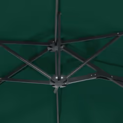 vidaXL Double-Head Parasol Garden Umbrella with LEDs Outdoor Sun Umbrella - green - Additional view 7